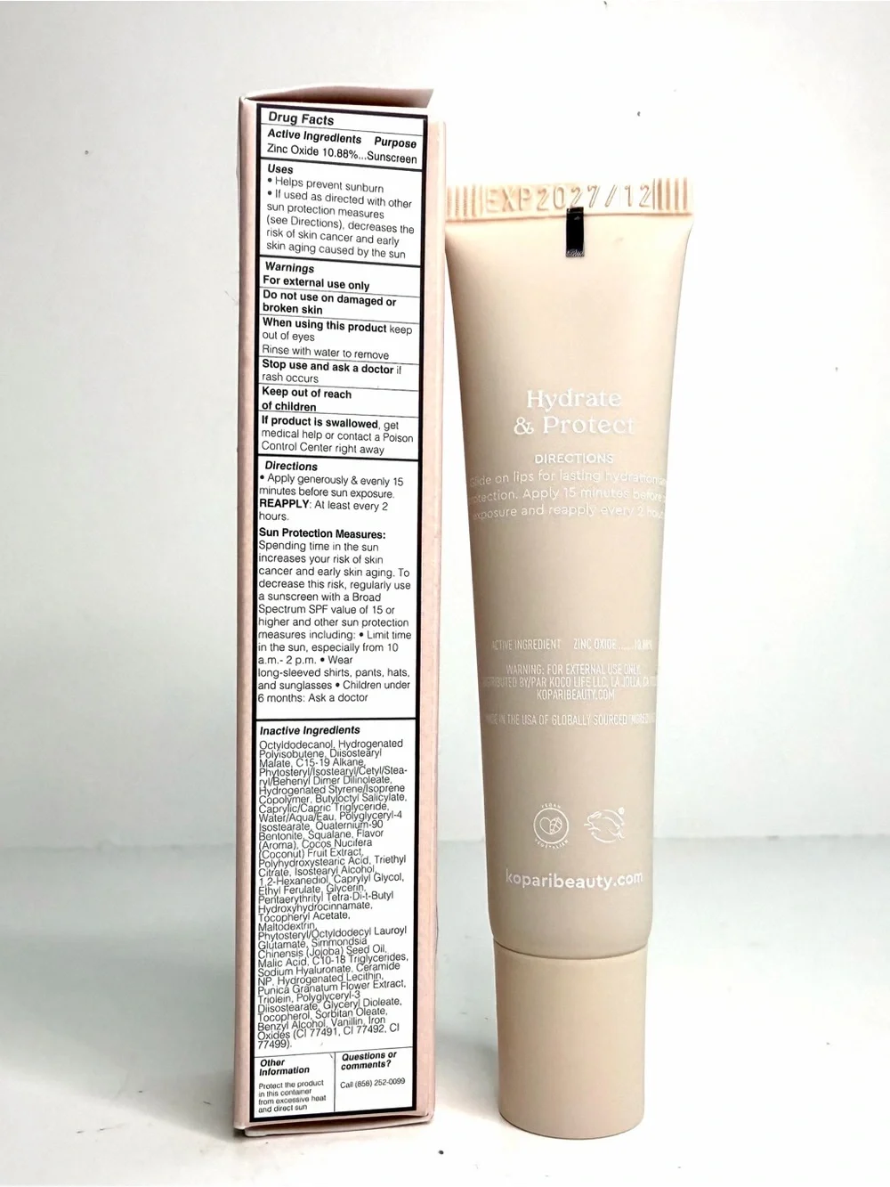Kopari Lip Love Moisture Balm SPF 30 Nude Beige